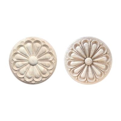 China Home Decoration Furniture Rubber Decorative Onlays Wooden Carving Appliques for sale