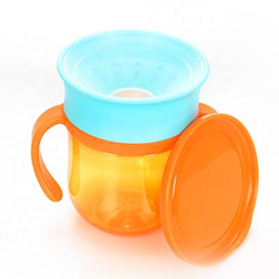 China BPA Free Anti-Clog Baby Water Cup With Silicone Straw And Handles for sale