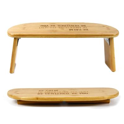 China Modern Bamboo Wooden Yoga Bench Wooden Folding Bench Meditation Bamboo Stool for sale