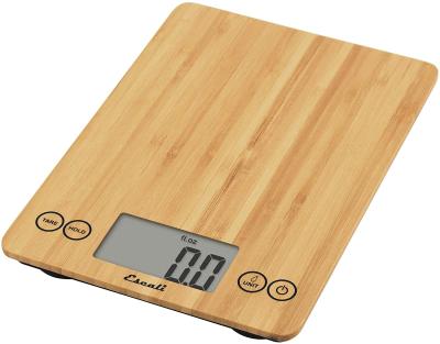 China Weight Measuring Eco - Friendly Bamboo Food Scale Custom Wooden Electronic Digital Kitchen Scale for sale