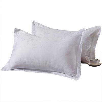 China Jacquard anti-static luxury style cotton pillowcase bedding 45*75cm white pillowcase for sale