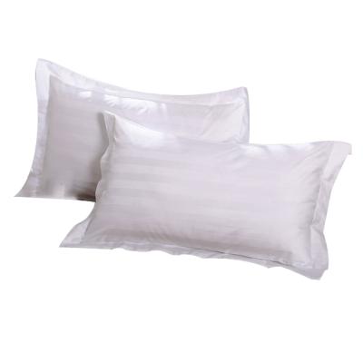 China Wholesale Cotton Satin Stripe Anti-Static Bedding Factory White Pillowslip For Star Hotel for sale