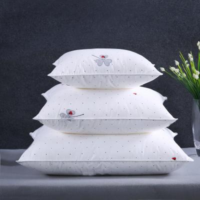 China Antistatic Different Size White High Quality Cotton / Polyester Filling Bed Pillow For Hotel for sale