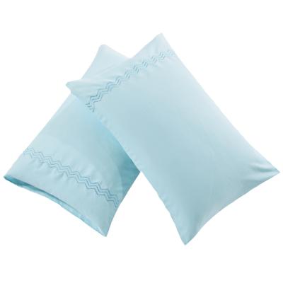 China Hot sale luxury hotel bedding set anti-static polyester pillowcase with green color for sale