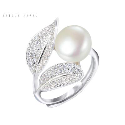 China Fashion Style Fashion Style Pearl Ring Genuine Female Opening Adjustable Natural Freshwater Pearl Ring Wholesale for sale