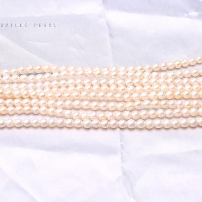 China Freshwater Pearl China Factory Cultured Real Natural Pearl Strand 3A String 6-7Mm Perfect Round White Freshwater Pearl Necklace Wholesale Price for sale