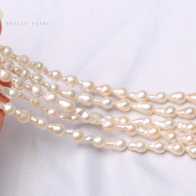 China Pearl Wholesale 8-10mm White Profiled High Quality Baroque Freshwater Pearls for sale