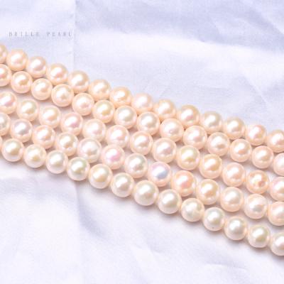 China Pearl 9-10mm Freshwater Series Natural White Freshwater Pearls Loose for sale