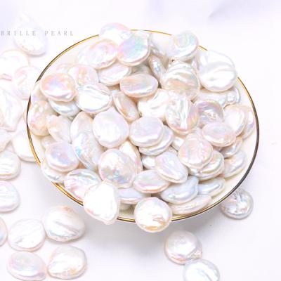 China Wholesale High Quality Freshwater Coin Round Irregular Pearl Button Pearl 16-21mm Pearl Button Pearl Baroque Pearls for sale