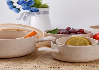 China Microwave Oven Friendly Wheat Straw Dinnerware Food Storage Containers Set For Commuters for sale