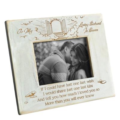 China Environmental Friendly Custom Wood Picture Frame Engraved Natural Wood Frame For Photos for sale