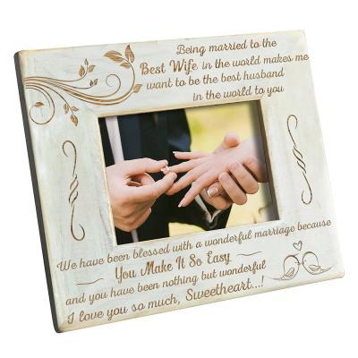 China Environmental Friendly Custom Engraved Photo Frames Wall Picture Frames As Wedding Gift for sale