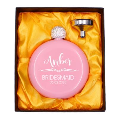 China 5oz Women's Hip Flask Stainless Steel Purse Liquor Drink Bar Bribe Bridesmaid Gift Unique Engraved Dropshipping DB1 for sale