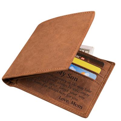 China Handmade Leather Wallet Customized Front Pocket Slim Wallet RFID Credit Card Leather Minimalist Wallets for sale