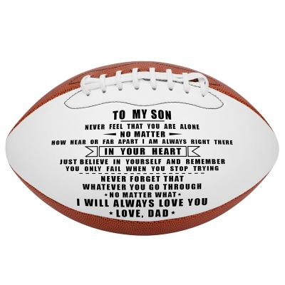 China Custom Engraved Graduation Wear Resistant Gifts Christmas Birthday Football Personalized Compound Leather American Football for sale