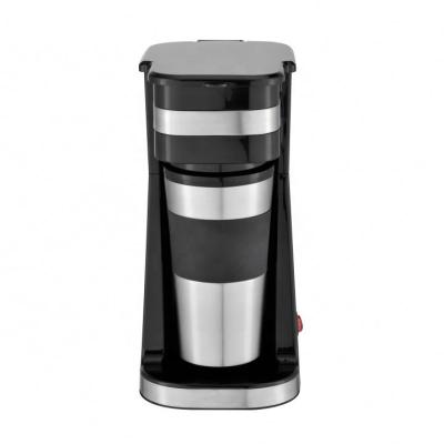 China 420ml Single Use Travel Stainless Steel Mug Simple Auto Cut Mesh Filter Espresso Reusable Drip Coffee Maker for sale