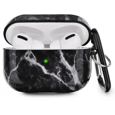 China For Earphone Men's Style TPU Case Cover Portable Black Marble Cheap Skin For Airpod pro for sale