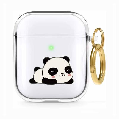 China For Earbuds For AirPods Pro Transparent Clear TPU Case Cover Soft Earphone Skin Shockproof Case With Metal Carabiner For Airpod pro for sale