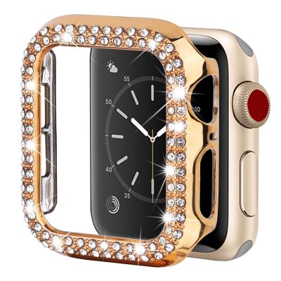 China Fanshion For Apple Watch Case Fashion Luxury Hard PC Material With Bling Diamond Protection Watch Case Box For Apple Watch 38mm 42mm for sale