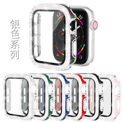 China Full Watch Cases Diamond Decorated Case For Apple Watch Cover Series 5 4 3 2 1 Case For Apple Watch Bezel 44 42 40 38 mm for sale