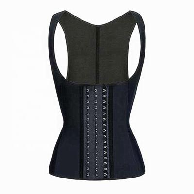 China Antibacterial Black 9 Custom Steel Boned Slimming Vest Body Shaper Waist Trainer For Ladies for sale