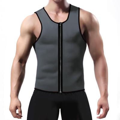 China Super Neoprene Mens Clothing Tops Ultra Sweat Antibacterial Mens Waist Trainer Speed ​​Sweat Lose Weight Slimming Shirt for sale