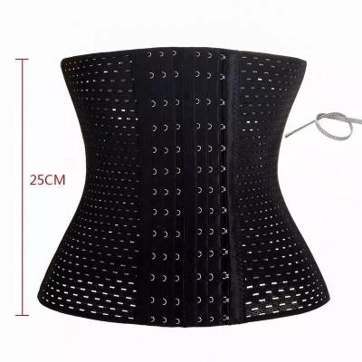 China Steel Bone Belt With Air Hole Hot Selling 6 Hooks Shaper Corset Waist Trainer Breathable Slimming Steel Boned Women for sale