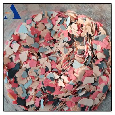 China Spray Application Method Vinyl Flake Chips Epoxy Floor Flakes in Mixed or Solid Colors for sale