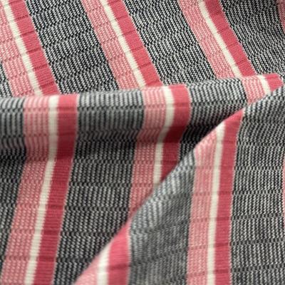 China New Sale Fabric Items 98 Rayon 2 Spandex Stripe High Quality Hot Fancy Yarn-dye High Quality Rayon Anti Pill Knitting Fabric For Shirt Dressing for sale