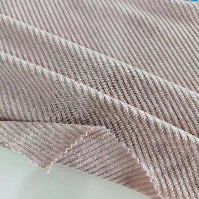 China High Quality Hot Sale Sueded Stretch Brushed Knitted 68%Polyester 27%Rayon 5%Spandex Rib Fabric Sweatshirts for sale