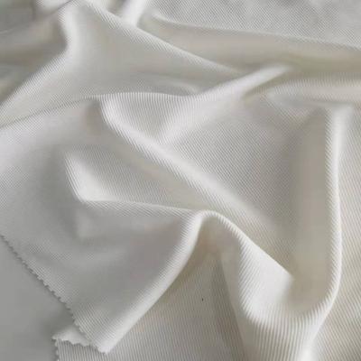 China Hot Sale Double Faced High Quality Stretch Knitted Fabric 66%Rayon 30.5%Polyester 3.5%Spandex Double Faced Rib Fabric Fabrics for sale