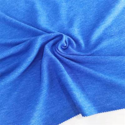 China Best Seller Organic 65%High Quality Blue Polyester 35%Rayon Knitted Terry Fabric For French Sportswear for sale