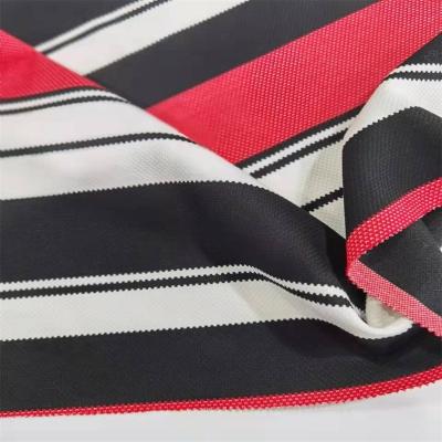 China Hot Selling Double Faced High Quality Stretch Knit Fabric 64%Rayon 33%Polyester 3%Spandex Yarn Dyed Stripe Fabric For Fabrics for sale