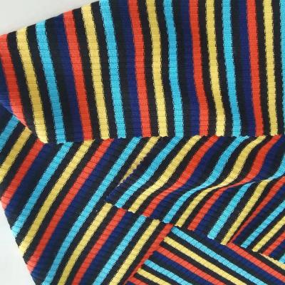 China High quality pure 5%spandex stretch knitted 95%rayon yarn dyed stripe fabric for fabrics for sale