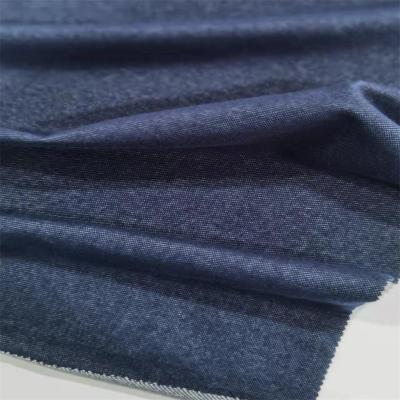 China Gold Supplier High Quality Tear-Resistant Stretch Knitting 250GSM Cotton Polyester Denim Fabric For Fabrics for sale