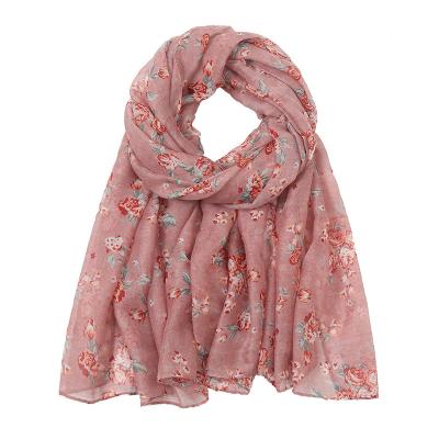 China Simple Muslim Silk Main Scarf Printing Scarf Turlim Warut Wetswasao New Flower Beach Warm Thin Scarf for sale