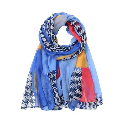 China Autumn And Winter Simple Muslim Ladies Gauze Scarf Bali Yarn Silk Scarf Thin Main Heating Towel for sale