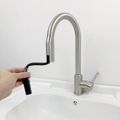 China Sense Faucets Customization High Standard Pull Touchless Automatic Kitchen Sink Taps Down Faucet for sale