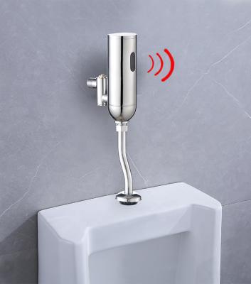 China Touchless Contemporary Luxury Wall Mounted Urinals Western Design Toilet Flush Valve Urinal Time Delay Sensor for sale