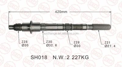 China 20CrMnTi TOYOTA Transmission Gear 33321-26050 FOR HIACE --MAIN SHAFT 21T/28T/30T/28T for sale