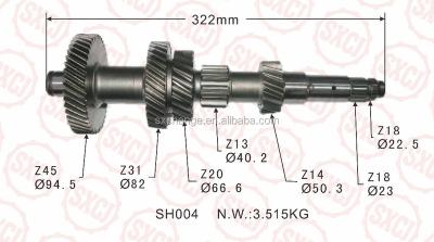 China 20CrMnTi TOYOTA Transmission Gear 33421-35140 FOR HILUX -- COUNTER SHAFT 18S/14/13/20/31/45T for sale