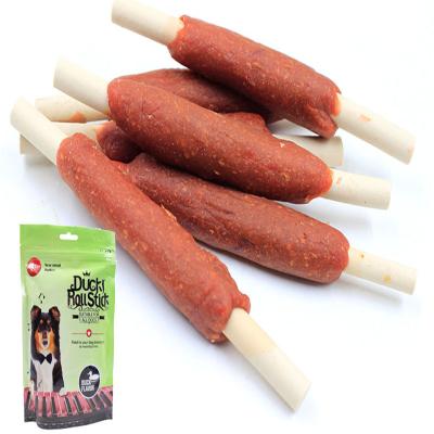 China Viable 120g Beef Meat Duck Meat Mutton Wrap Sticks Molar Tooth Clean Bone Stick Dog Food for sale