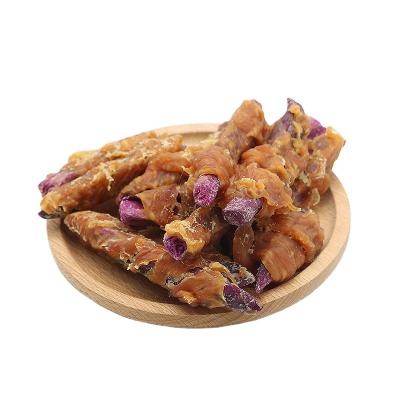 China Viable Training Dog Teeth Cleaning Pure Chicken Dried Duck Meat Purple Sweet Potato Pet Snacks Dog for sale