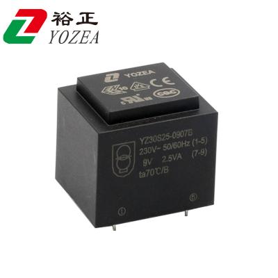 China Long Life EI30/18, 2.5VA CE ROHS 120v 110v to 9v PCB Standby Transformer for sale