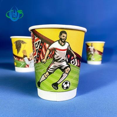 China Biodegradable All Sizes Drink Cold Cup With Custom Logo Printed Eco Paper Material Disposable Lids Packaging for sale