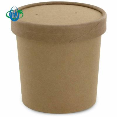 China 8 12 16 26 Recyclable Custom 32oz Disposable Take Away Hot Paper Wrapper Soup Bowl Noodle Cup With Lid for sale