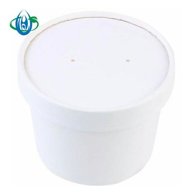 China Biodegradable Disposable Paper Soup Cup Bowl Noodle Bowl 8 12 16 26 32oz To Go Cups White Paper Soup Containers With Lids for sale