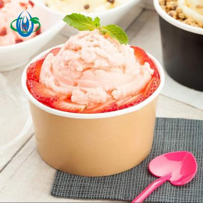 China Biodegradable Biodegradable Wrapping Paper Salad Bowl Container For Ice Cream Wrapping Paper Eco Friendly Fast Food Bowl With Lid for sale