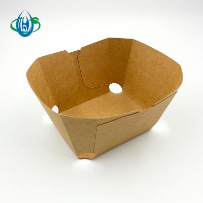 China 1kg Apple Mlevel Food Paper Containers Food Container Biodegradable Eco-friendly Disposable Brown Kraft Paper Take Out Boxes for sale