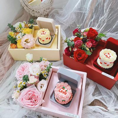 China Cake Topper Baking Decorations High Grade Baby Birthday Party Cake Dcoration Design Cake Decorating New Supplies Modern Cake Topper Box For Wedding Valentines for sale